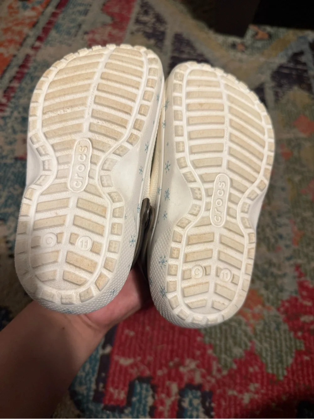 Crocs Kids White Olaf Character Clog Shoes c11